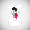 BURLESQUE - DONNA - TSHIRT ASIMMETRICA