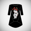 ROCKABILLY - DONNA - TSHIRT ASIMMETRICA MANICA ¾